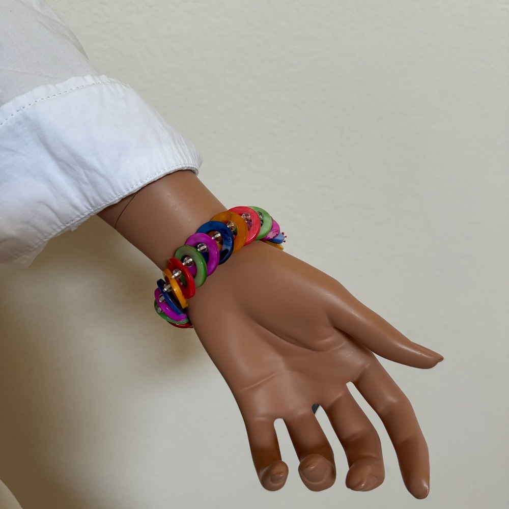 NEW Vintage Multicolor Seashell Stretch Bracelets
